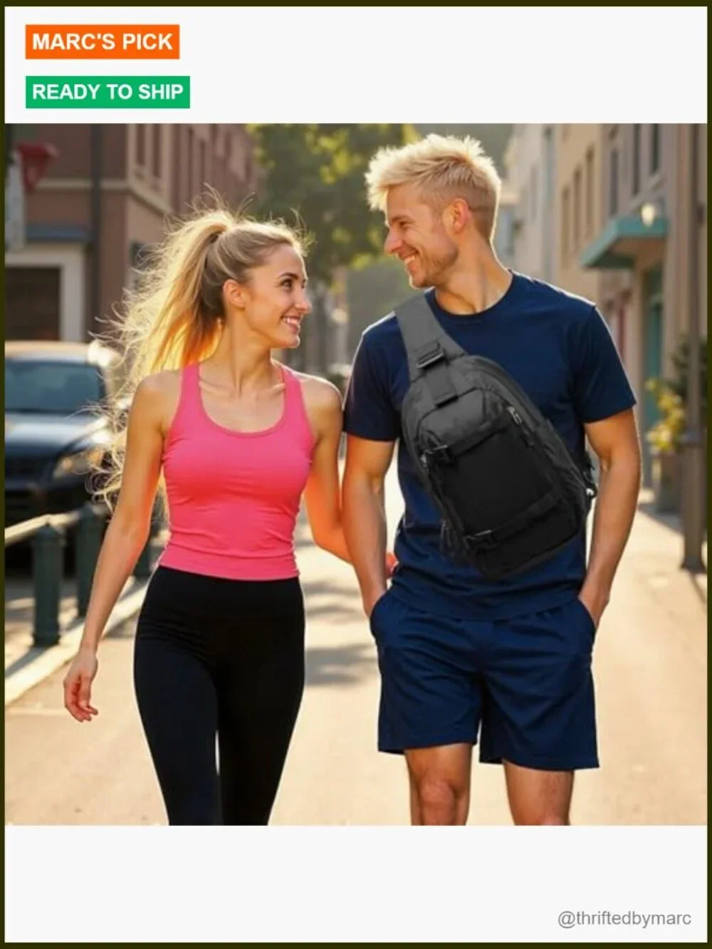 Recycled Sling Bag Anti-Theft Crossbody Backpack RFID Blocking Travel
